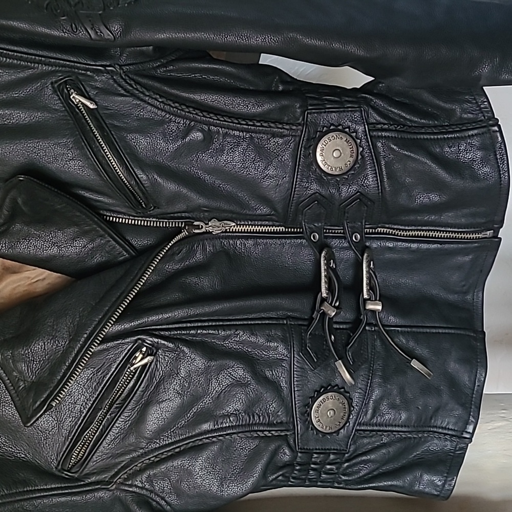 Harley davidson womans motorcycle jacket.  Leather.